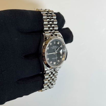 Rolex Datejust 36mm Black Dial Watch Ref# 126234