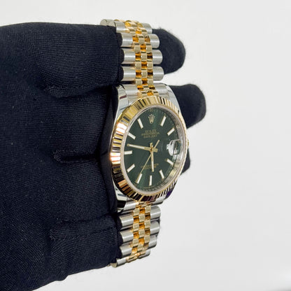 Rolex Datejust 41mm Custom Green Dial Watch Ref# 126333 - Happy Jewelers Fine Jewelry Lifetime Warranty