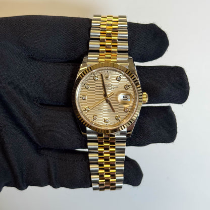 Rolex Datejust 36mm Champagne Dial Watch Ref# 126233