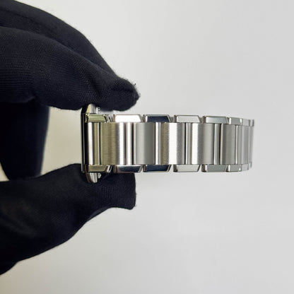 Cartier Tank Stainless Steel 25mm White/Ivory Dial Watch Ref# W51011Q3 - Happy Jewelers Fine Jewelry Lifetime Warranty