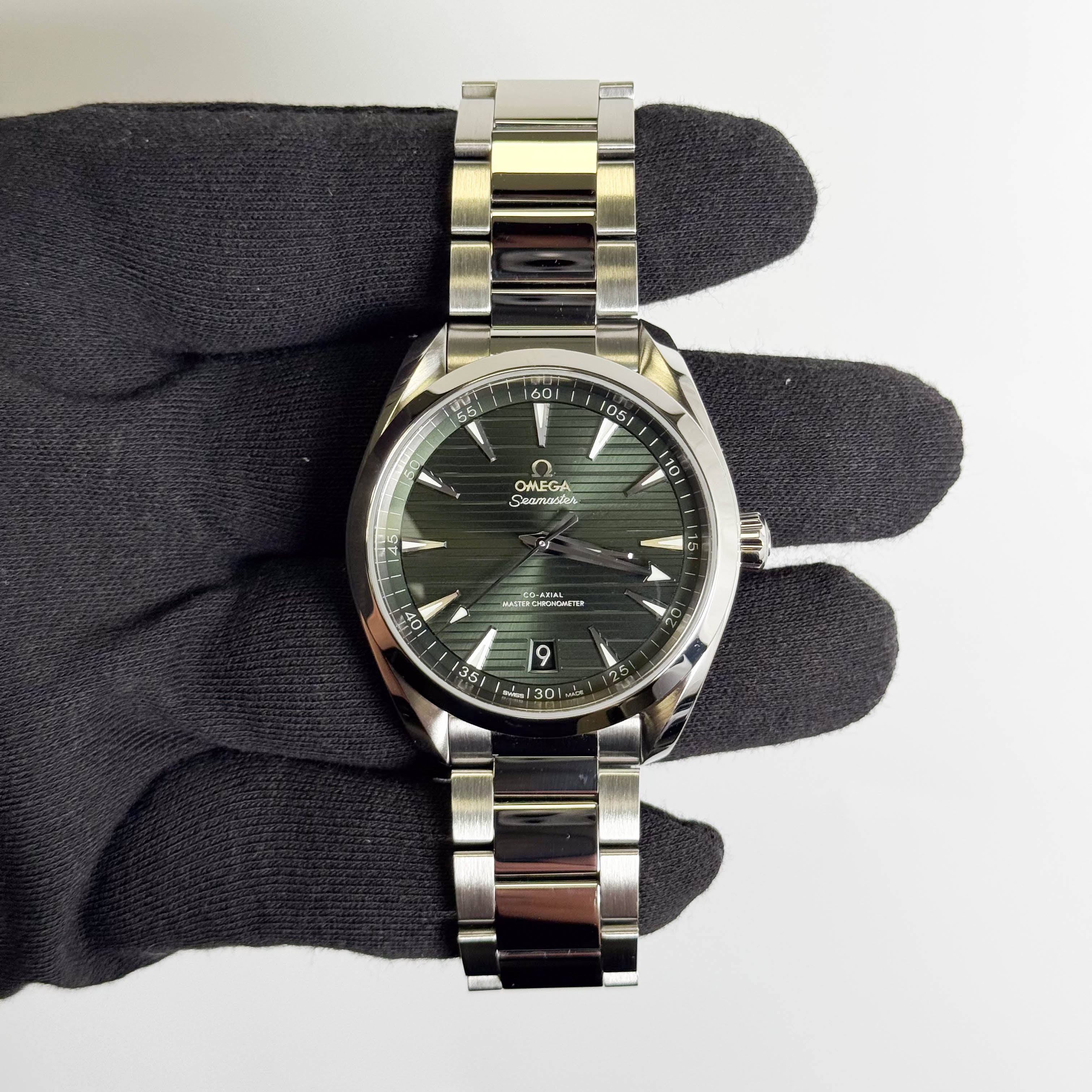 Omega Seamaster 41mm Green Dial Watch Ref# 220.10.41.21.10.001