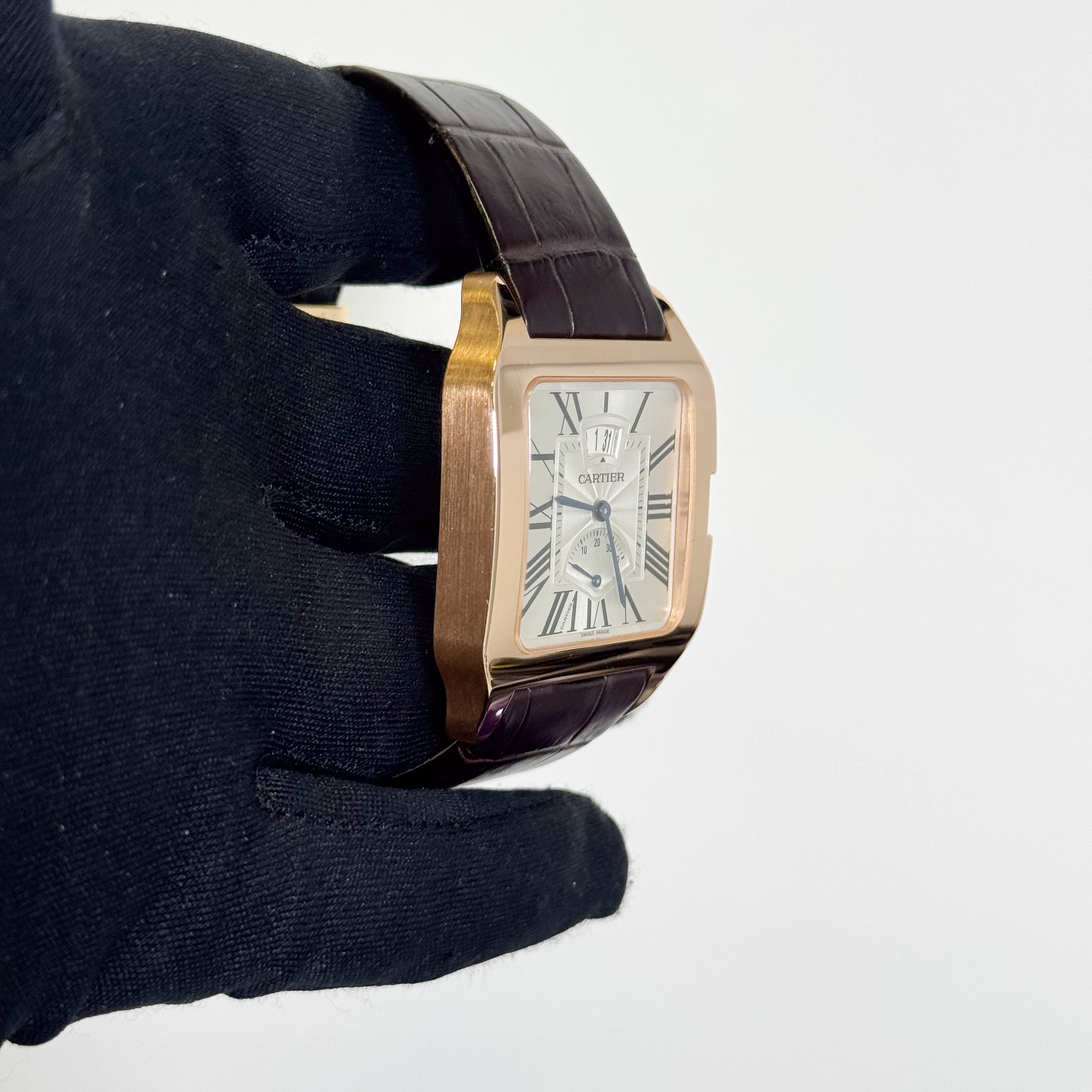 Cartier Santos Dumont 38mm Silver Roman Dial Watch Ref# W2020067 - Happy Jewelers Fine Jewelry Lifetime Warranty