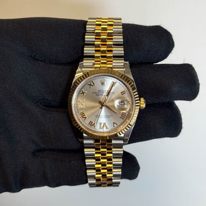 Rolex Datejust 36mm Silver Roman Dial Watch Ref# 126233