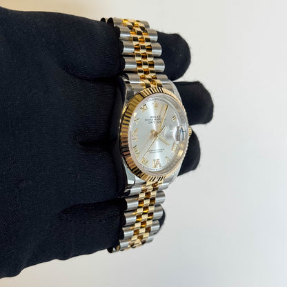 Rolex Datejust 36mm Silver Roman Dial Watch Ref# 126233