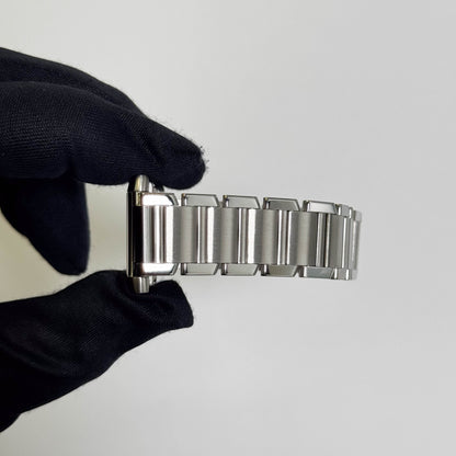 Cartier Tank Française Stainless Steel 28mm White Dial Watch Ref# W51002Q3 - Happy Jewelers Fine Jewelry Lifetime Warranty