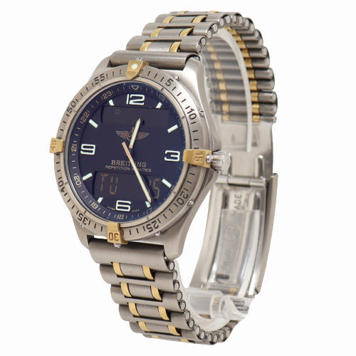 Breitling Mens Aerospace Titanium 40mm Black Stick Dial Watch Reference# F65062 - Happy Jewelers Fine Jewelry Lifetime Warranty
