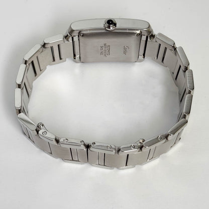 Cartier Tank Française Stainless Steel 28mm White Dial Watch Ref# W51002Q3 - Happy Jewelers Fine Jewelry Lifetime Warranty