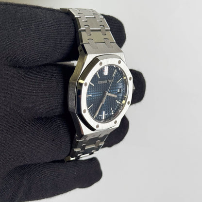 Audemars Piguet Royal Oak "50th Anniversary" 37mm Blue Stick Dial Watch Ref# 15550ST.OO.1356ST.02