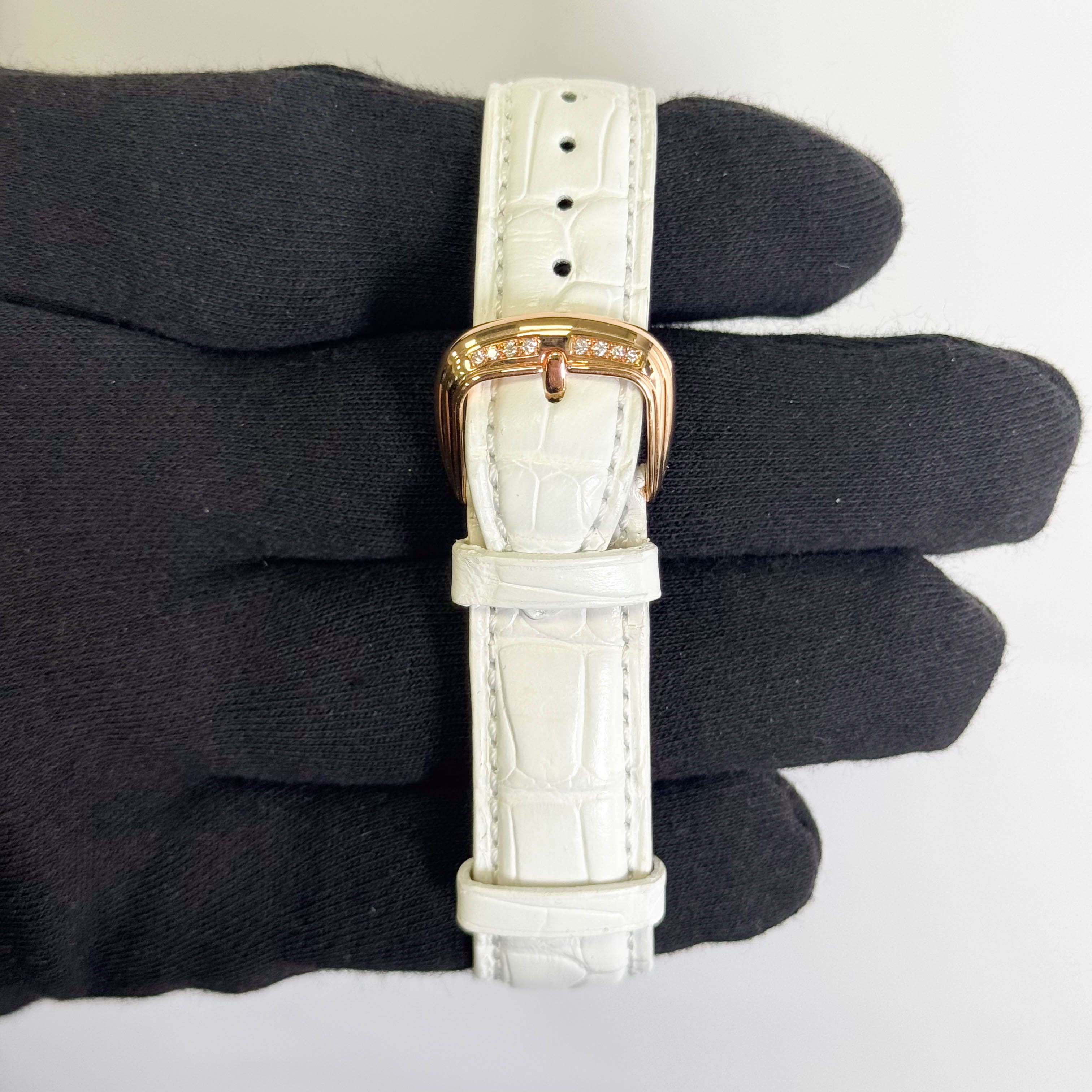 Frank Muller Cintree Curvex 32x45mm  Factory Pave Orange Dial Watch Ref# 5850 CH D CD