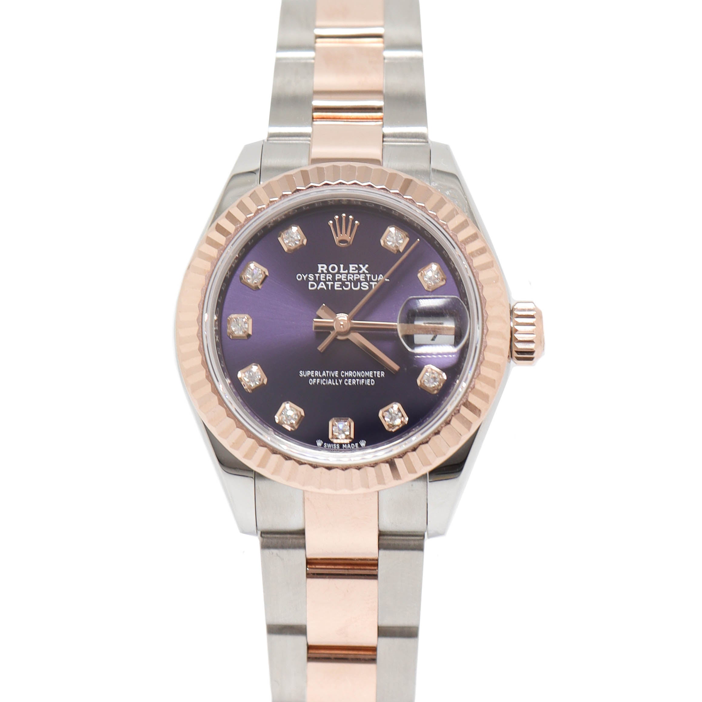 Rolex Datejust 28mm Purple Dial Watch Ref# 279171 - Happy Jewelers Fine Jewelry Lifetime Warranty