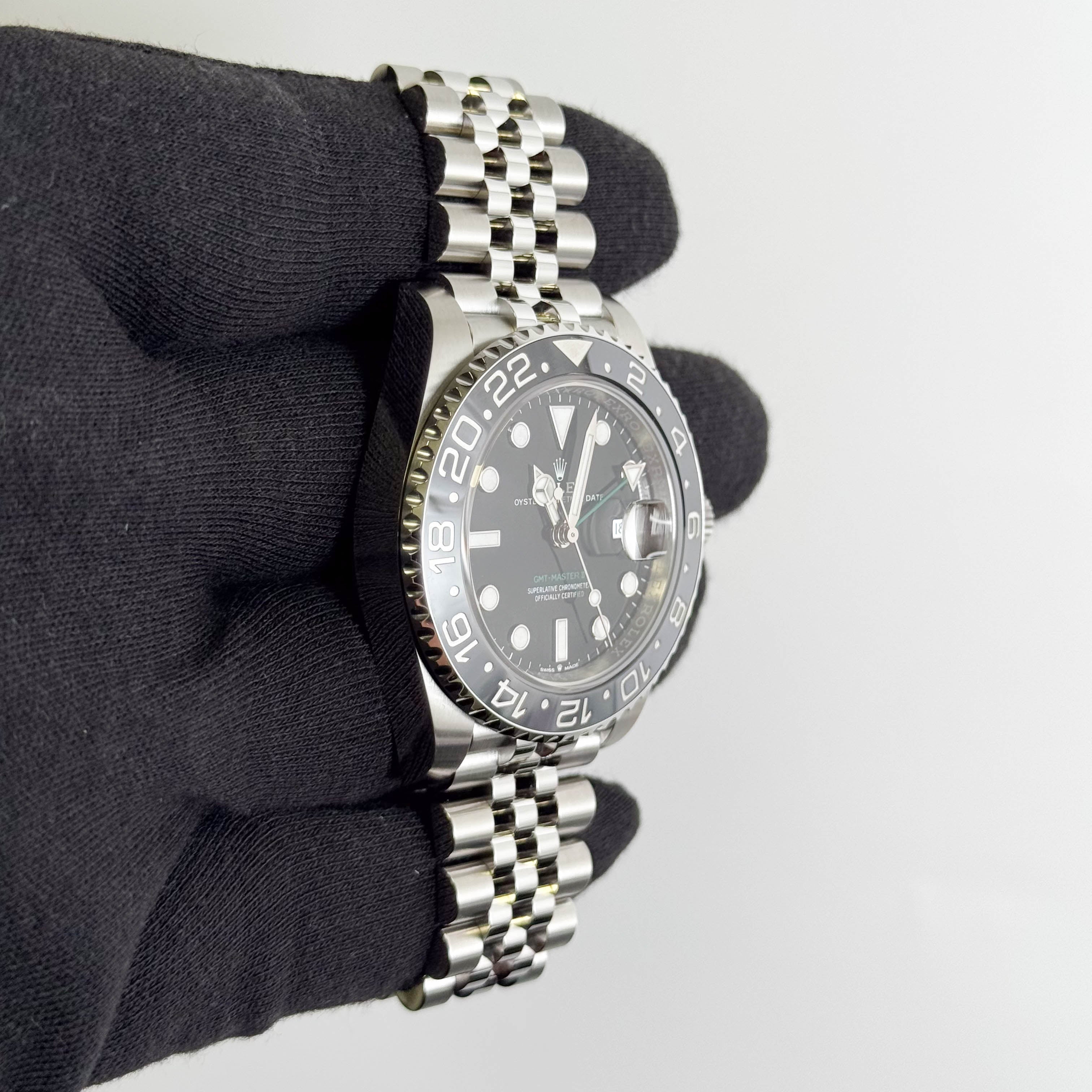 Rolex GMT-Master II 40mm Black Dial Watch Ref# 126710GRNR