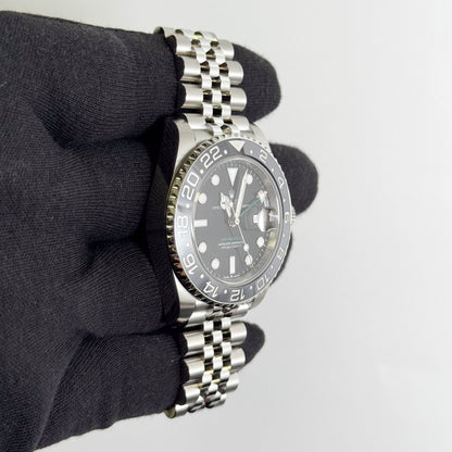 Rolex GMT-Master II 40mm Black Dial Watch Ref# 126710GRNR