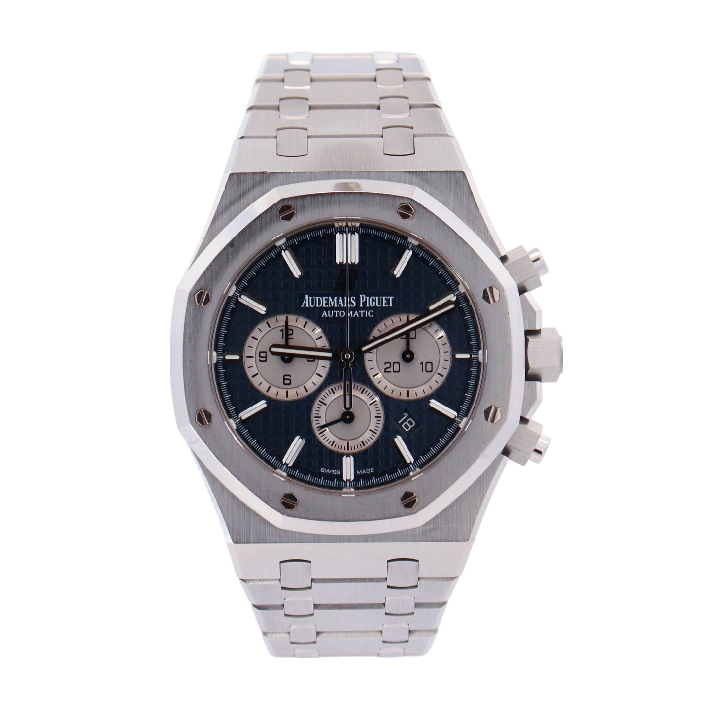 Audemars Piguet Royal Oak Stainless Steel 41mm Blue Chronograph Dial Watch Reference# 26331ST.OO.1220ST.01 - Happy Jewelers Fine Jewelry Lifetime Warranty