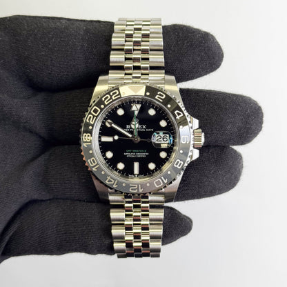 Rolex GMT-Master II 40mm Black Dial Watch Ref# 126710GRNR