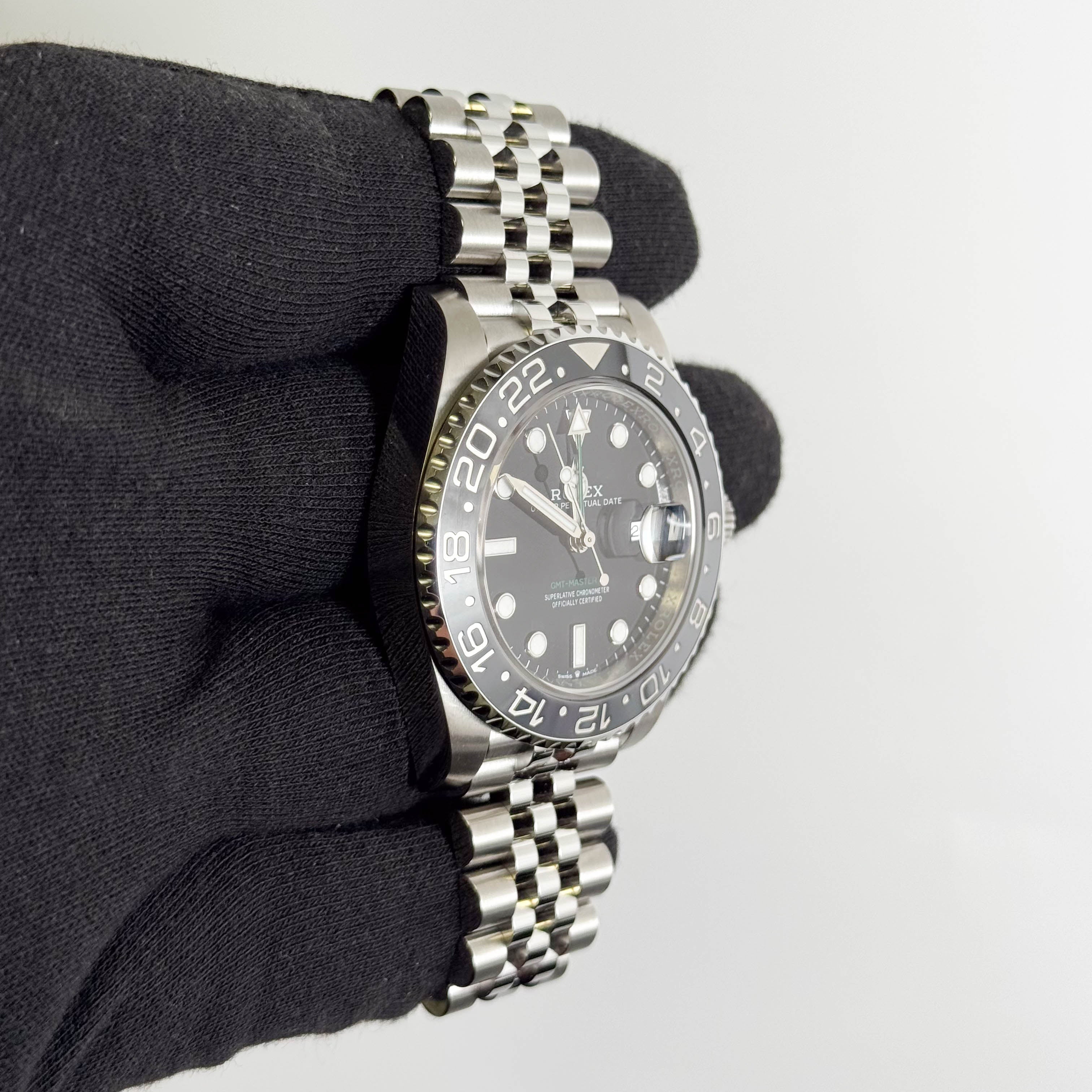 Rolex GMT-Master II 40mm Black Dial Watch Ref# 126710GRNR