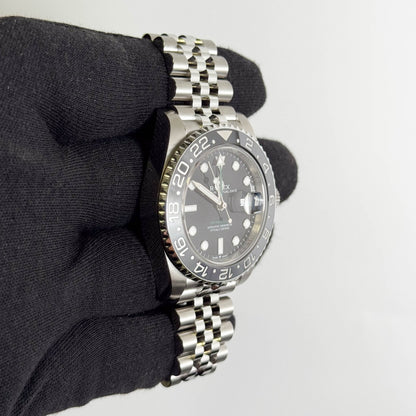 Rolex GMT-Master II 40mm Black Dial Watch Ref# 126710GRNR