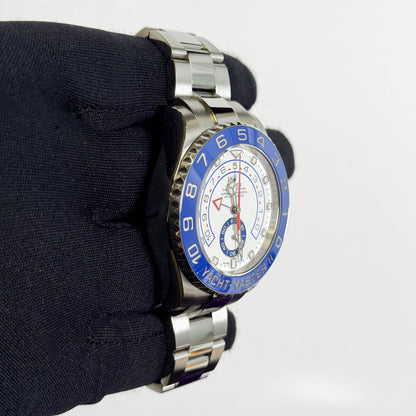 Rolex Yacht-Master II 44mm White Dial Watch Ref# 116680 - Happy Jewelers Fine Jewelry Lifetime Warranty