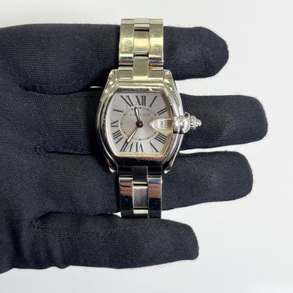 Cartier Roadster Stainless Steel 31mm Silver Dial Watch Ref# W62016V3 - Happy Jewelers Fine Jewelry Lifetime Warranty