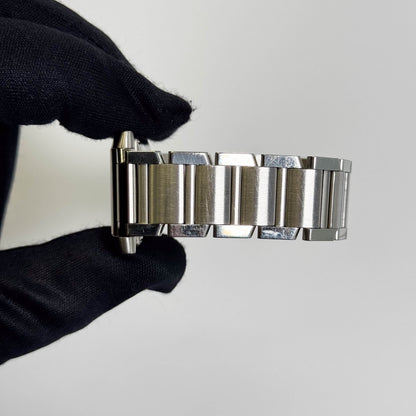 Cartier Tank Française Stainless Steel 28mm White Dial Watch Ref# W51002Q3 - Happy Jewelers Fine Jewelry Lifetime Warranty