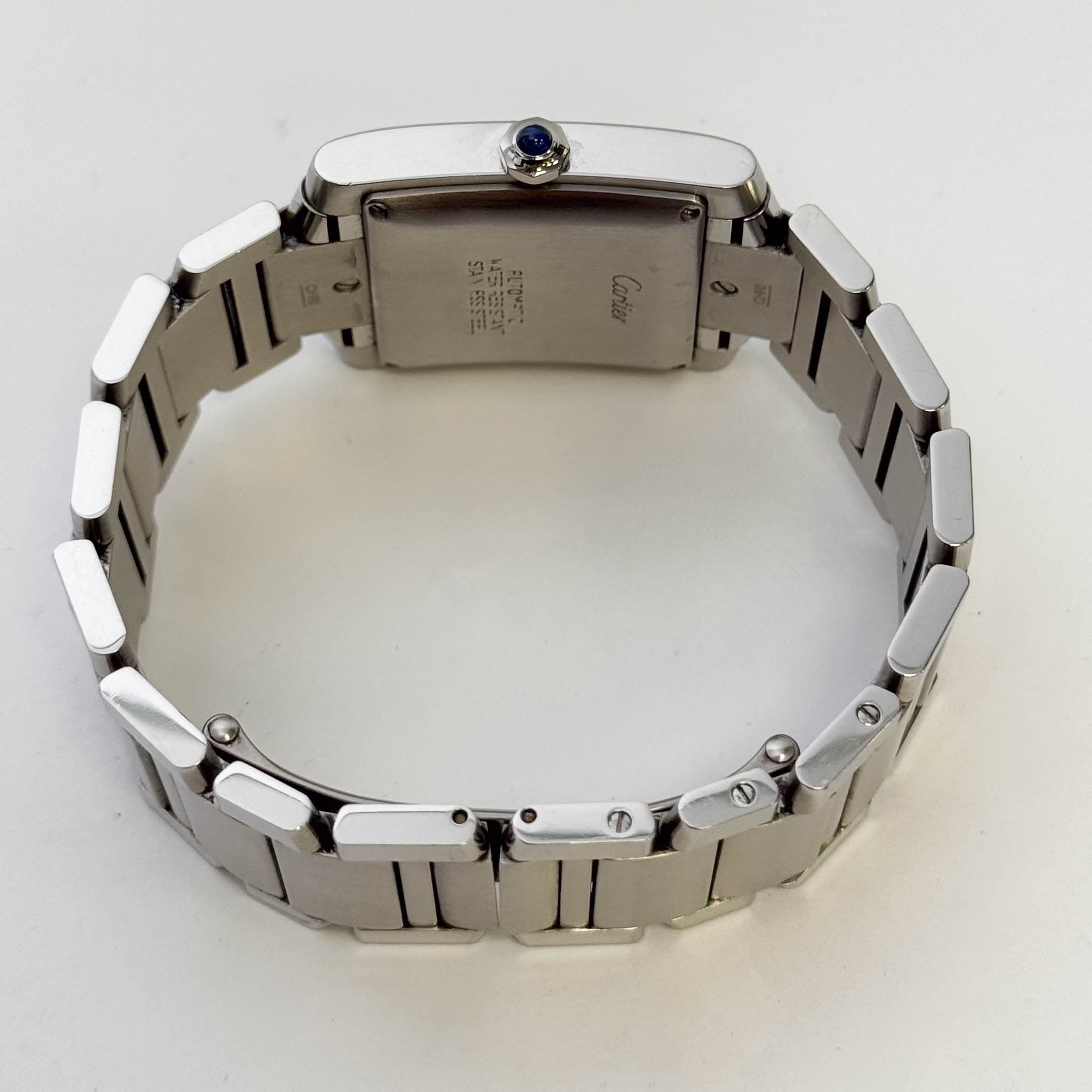 Cartier Tank Française Stainless Steel 28mm White Dial Watch Ref# W51002Q3 - Happy Jewelers Fine Jewelry Lifetime Warranty