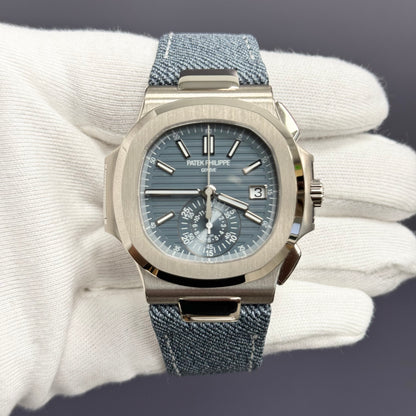 Patek Philippe Nautilus 40.5mm Blue Dial Ref# 5980/60G-001 - Happy Jewelers Fine Jewelry Lifetime Warranty