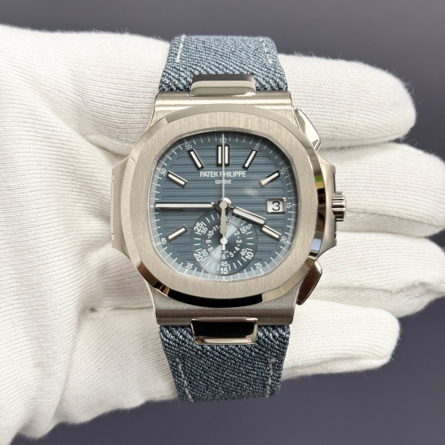 Patek Philippe Nautilus 40.5mm Blue Dial Ref# 5980/60G-001