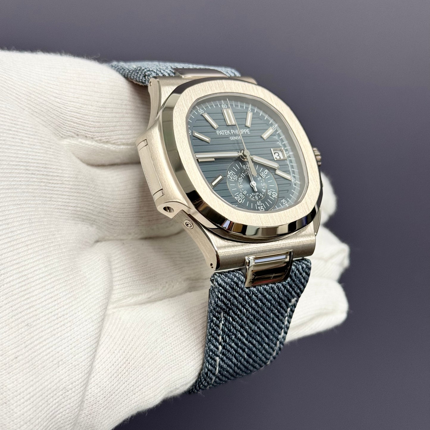 Patek Philippe Nautilus 40.5mm Blue Dial Ref# 5980/60G-001