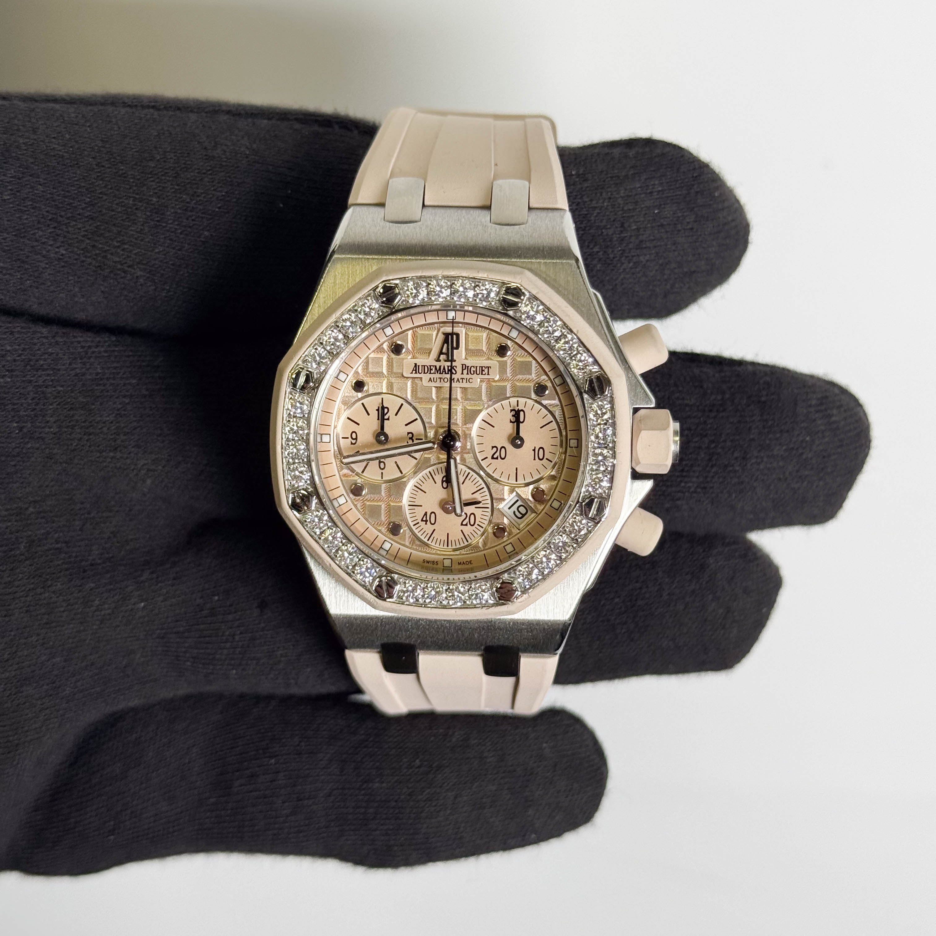 Audemars Piguet Royal Oak Offshore 37mm Pink Dial Watch Ref# 26048SK.ZZ.D082CA.01
