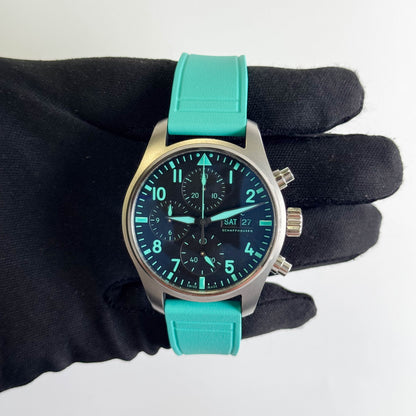 IWC Pilot Chronograph Titanium 41mm  Black Dial Watch Ref# IW388108 - Happy Jewelers Fine Jewelry Lifetime Warranty