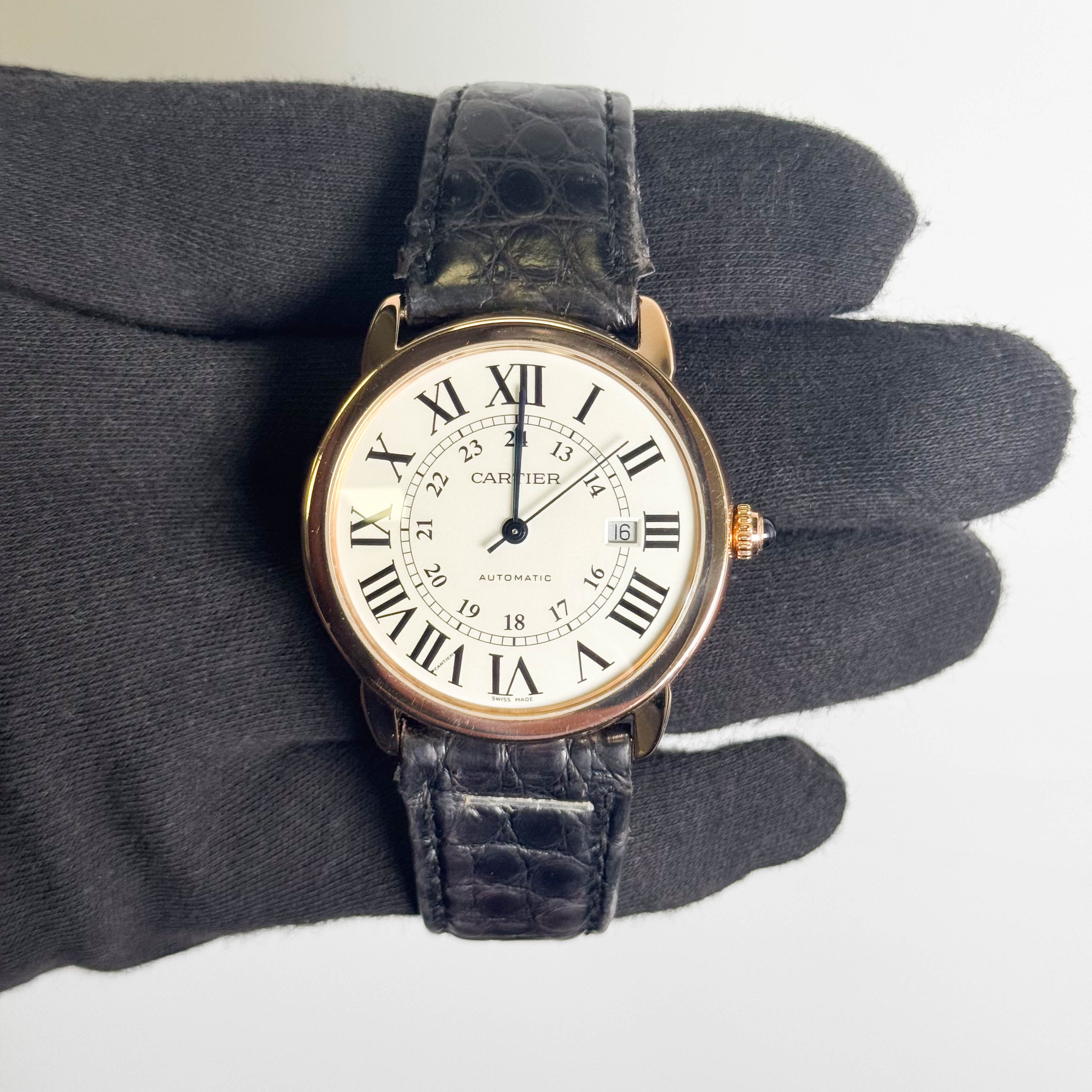 Cartier Ronde Solo 42mm Silver Opaline Dial Watch Ref# W6701009