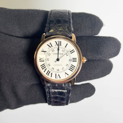Cartier Ronde Solo 42mm Silver Opaline Dial Watch Ref# W6701009