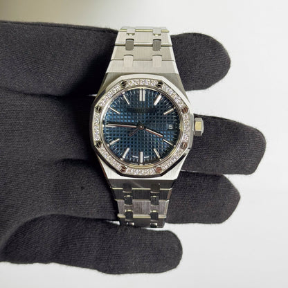 Audemars Piguet Royal Oak 37mm Blue Dial Watch Ref# 15551ST.ZZ.1356ST.02