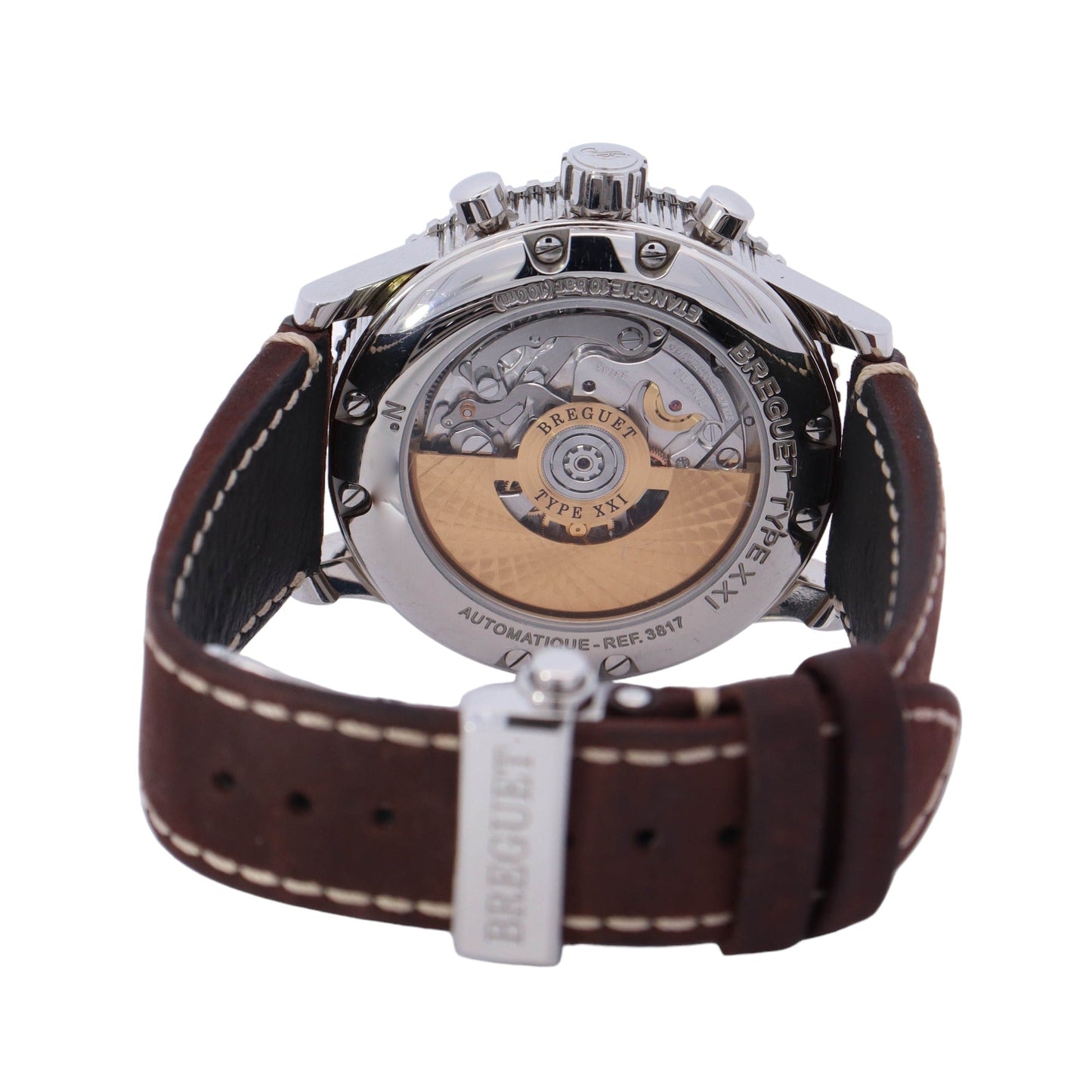 Breguet Type XXI Stainless Steel 42mm Grey Chronograph Dial Watch Reference #: 3817ST - Happy Jewelers Fine Jewelry Lifetime Warranty