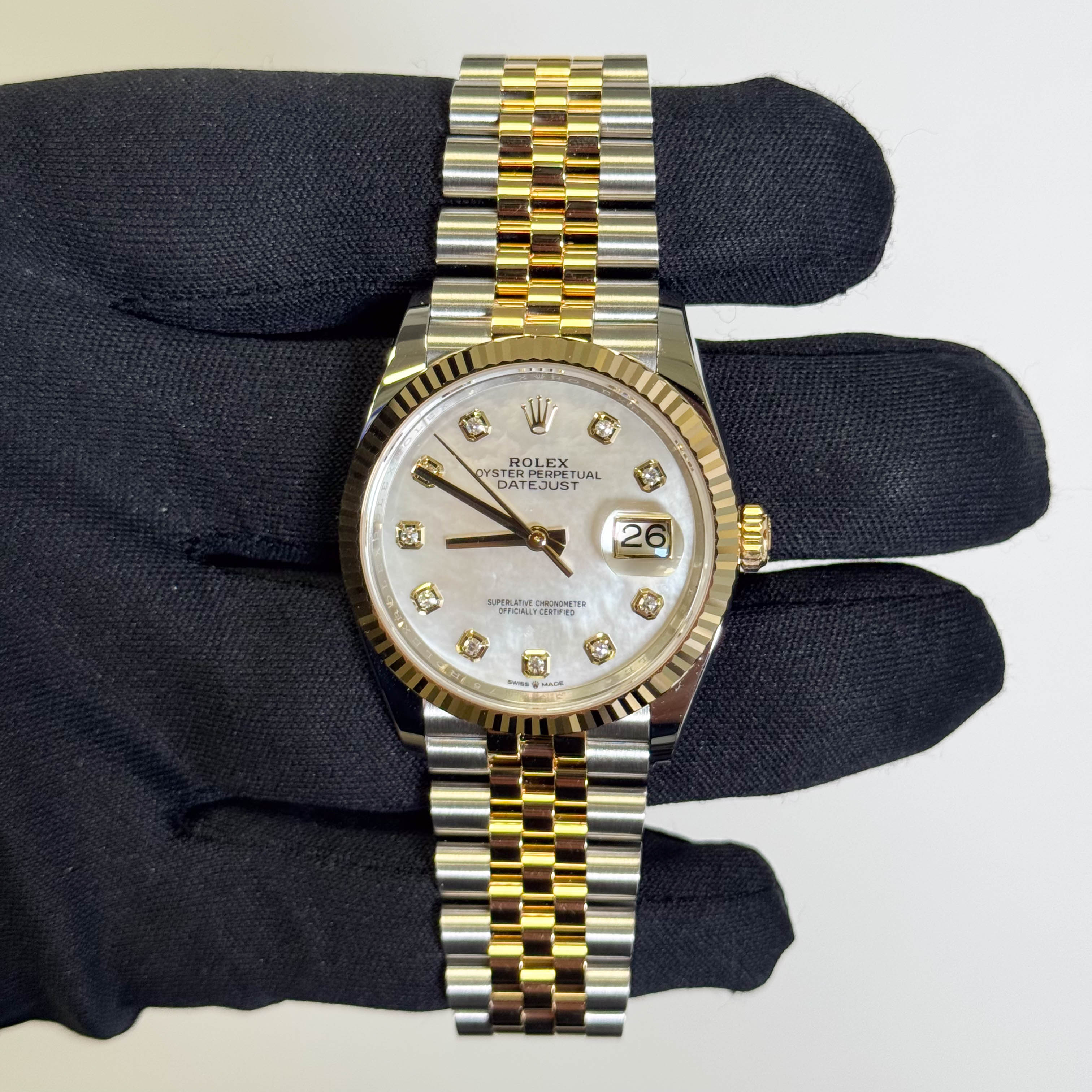 Rolex Datejust 36mm MOP Dial Watch Ref# 126233 - Happy Jewelers Fine Jewelry Lifetime Warranty