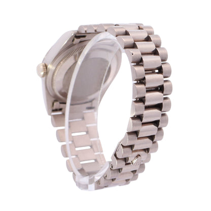 Rolex Day-Date White Gold 36mm Blue Myriad Diamond Dial Watch Reference# 18239 - Happy Jewelers Fine Jewelry Lifetime Warranty