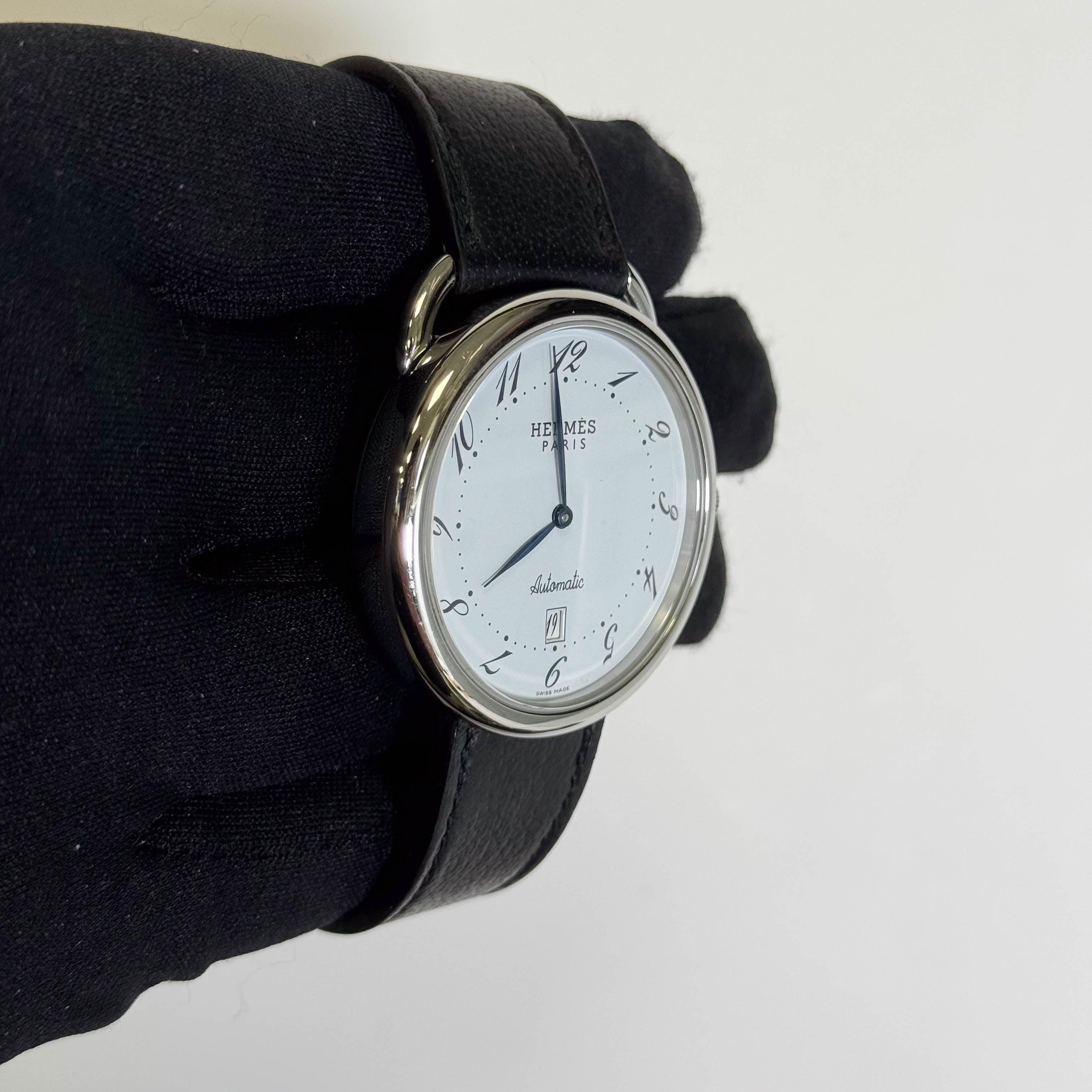 Hermes Arceau 41mm White Dial Watch Ref# AR4.810