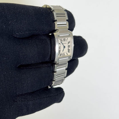 Cartier Tank Stainless Steel 20mm Ivory Dial Watch Ref# W51008Q3 - Happy Jewelers Fine Jewelry Lifetime Warranty
