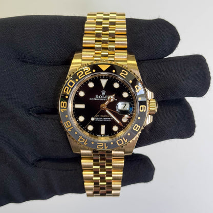 Rolex GMT-Master II 40mm Black Dial Watch Ref# 126718GRNR
