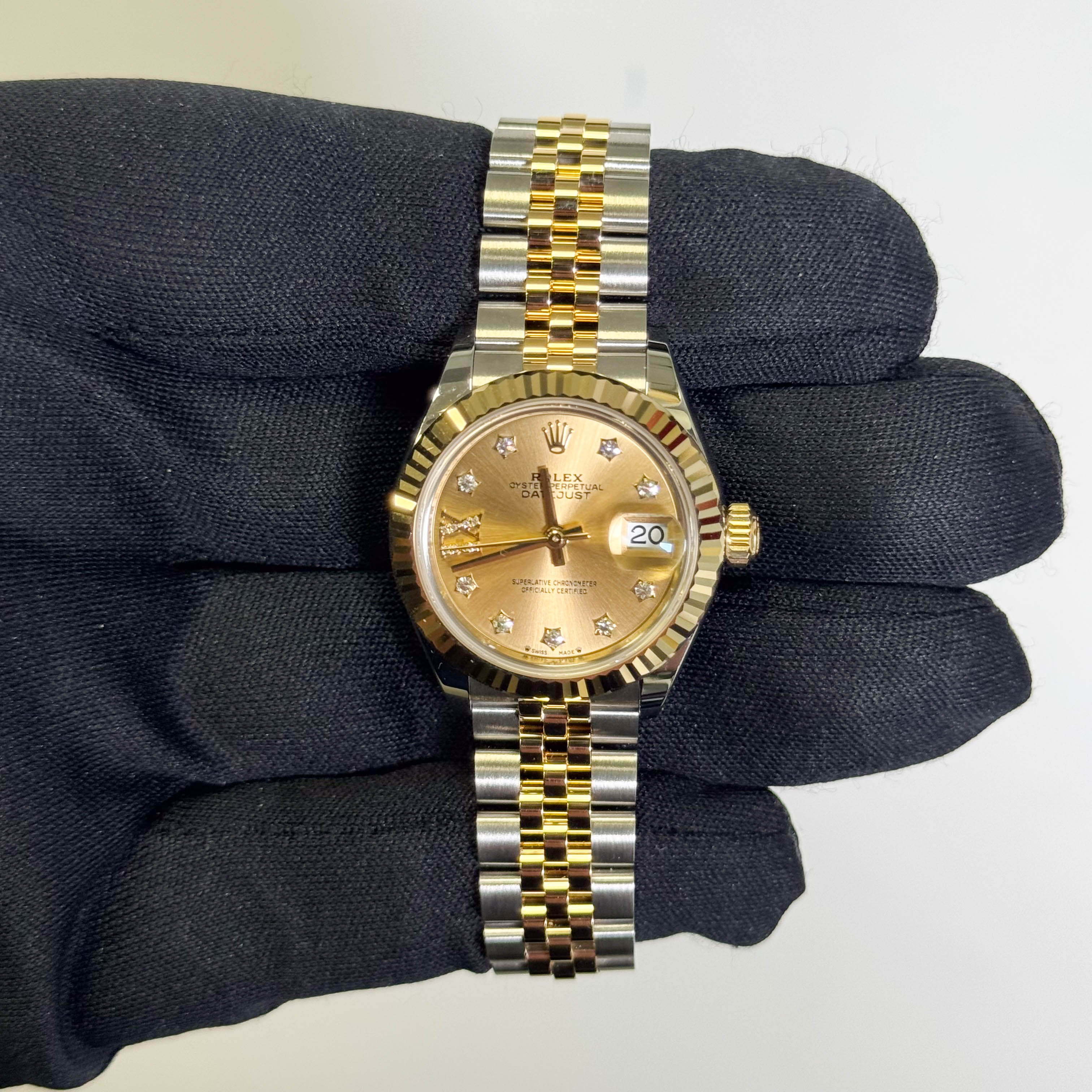 Rolex Datejust 28mm Champagne Dial Watch Ref# 279173 - Happy Jewelers Fine Jewelry Lifetime Warranty