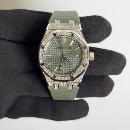 Audemars Piguet Royal Oak 37mm Green Dial Watch Ref# 15551BC.ZZ.D405CR.01