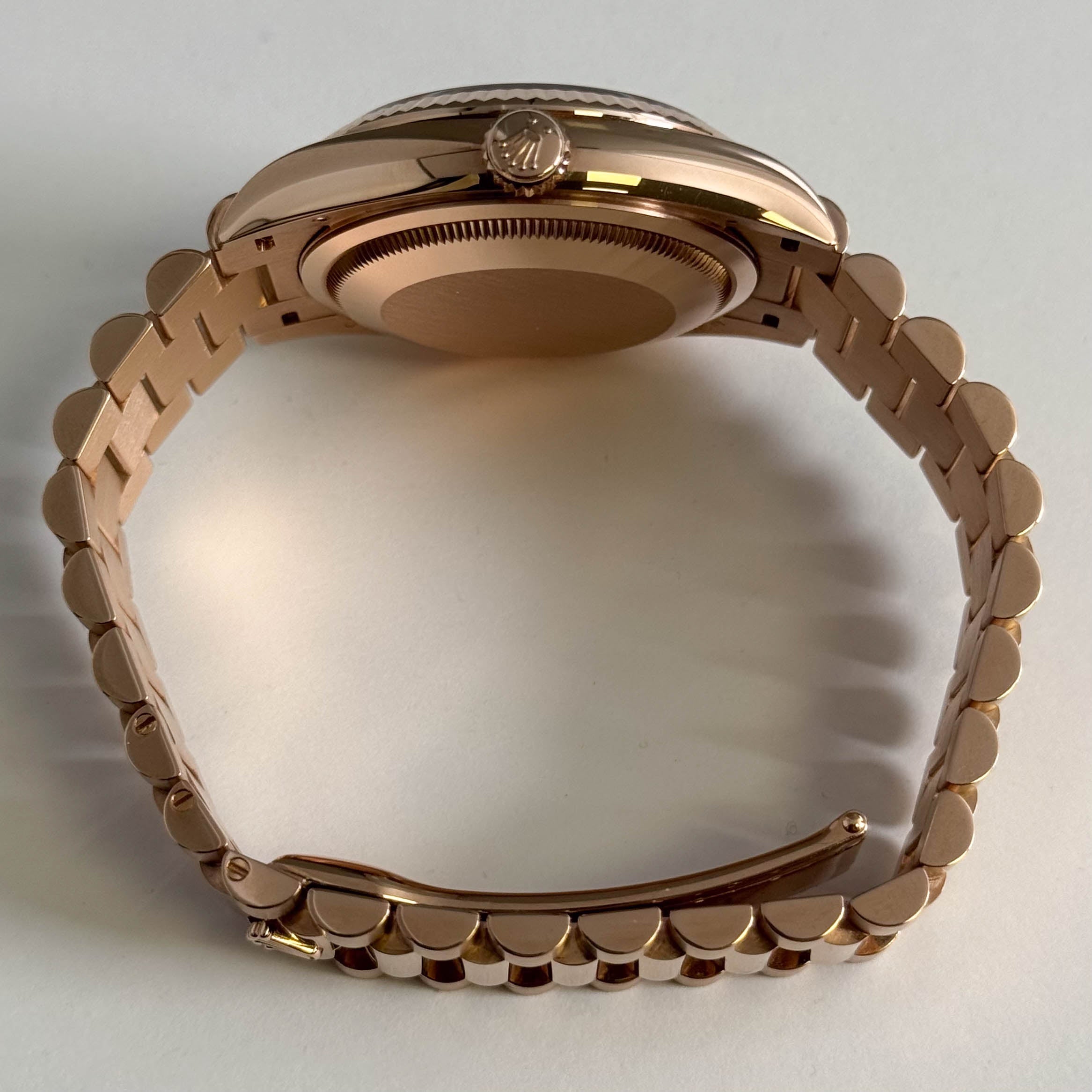 Rolex Day-Date 36mm Eisenkiesel Diamond Roman Dial Watch Ref# 128235