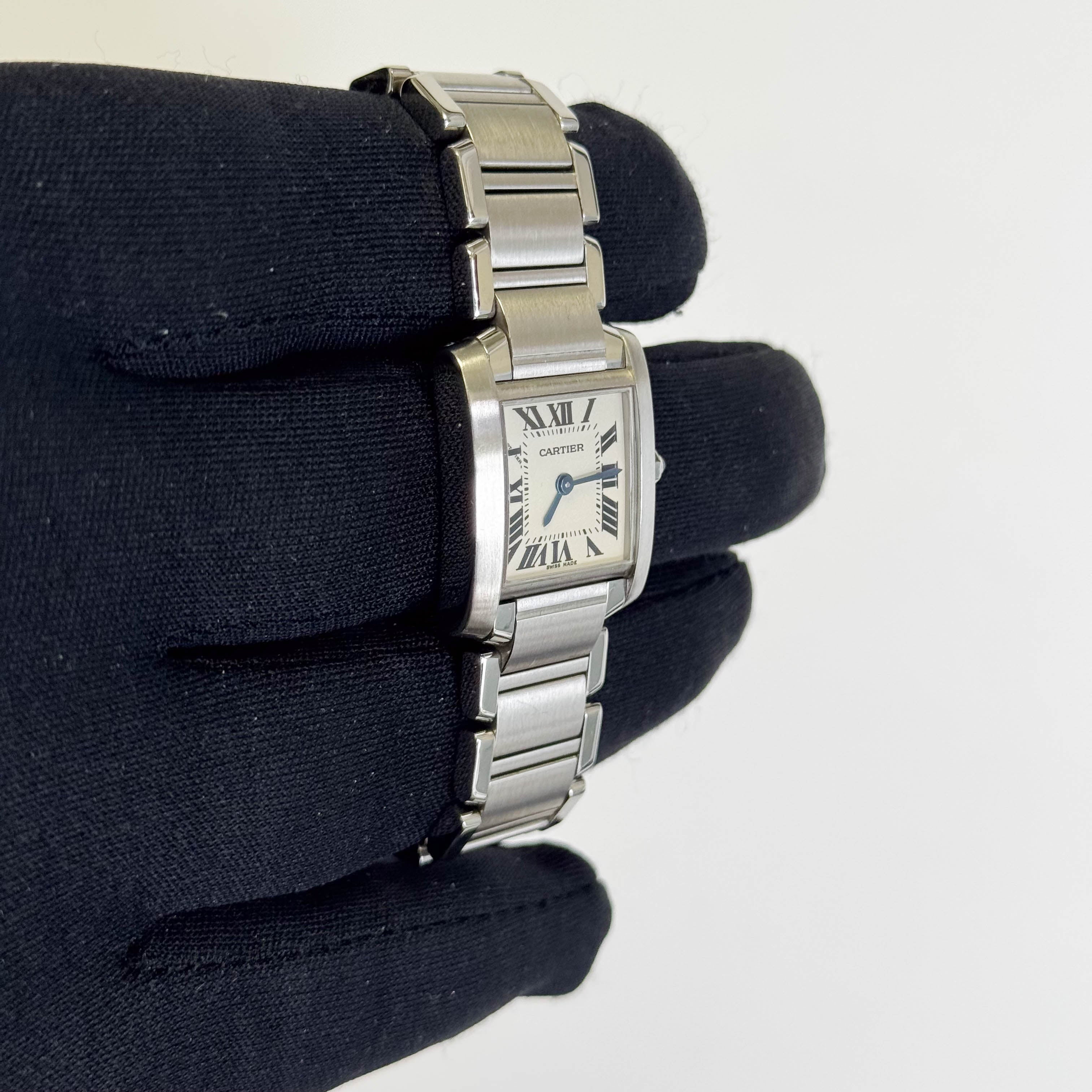 Cartier Tank Stainless Steel 20mm Ivory Dial Watch Ref# W51008Q3 - Happy Jewelers Fine Jewelry Lifetime Warranty