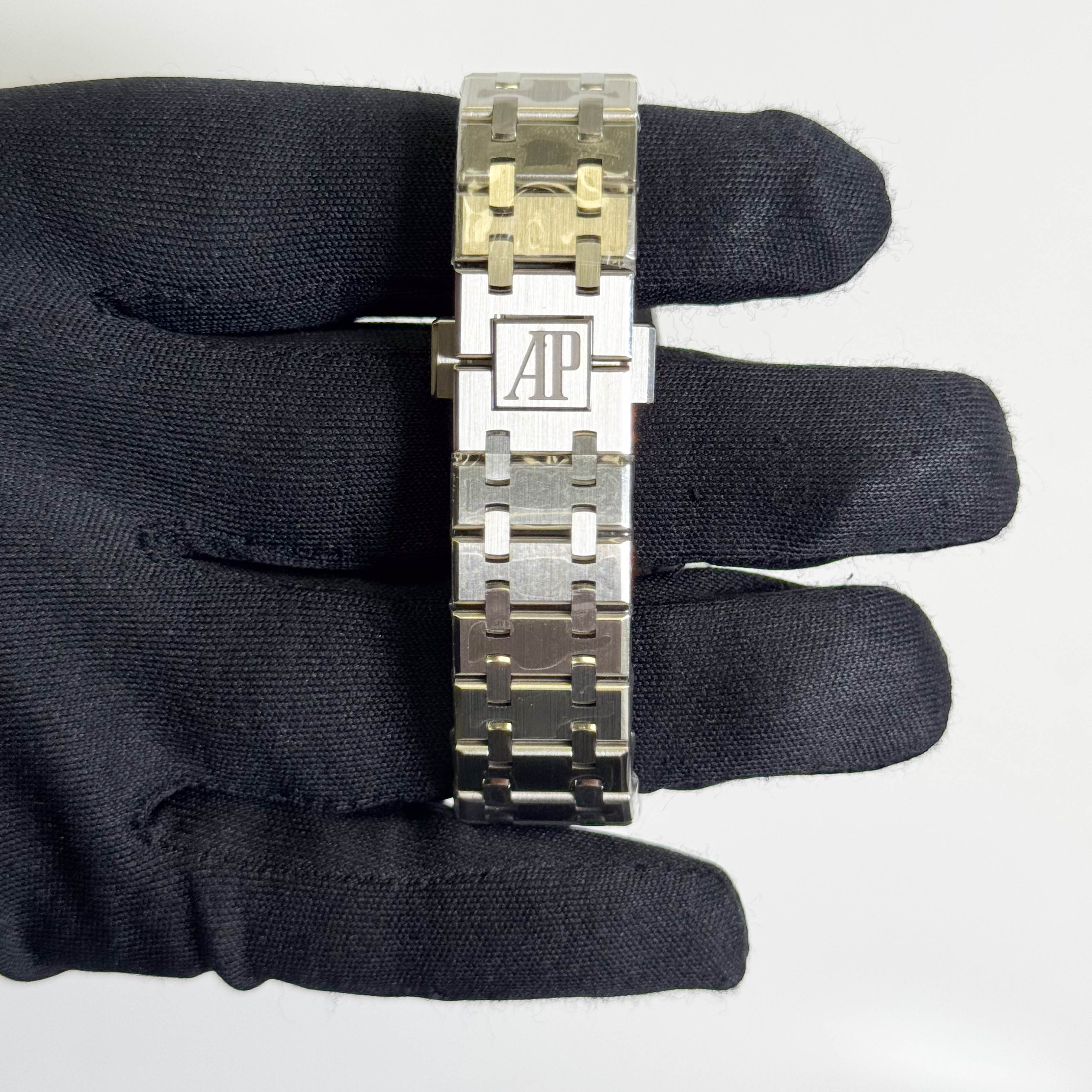 Audemars Piguet Royal Oak 34mm Ice Blue Dial Watch Ref# 77451ST.ZZ.1361ST.03 - Happy Jewelers Fine Jewelry Lifetime Warranty