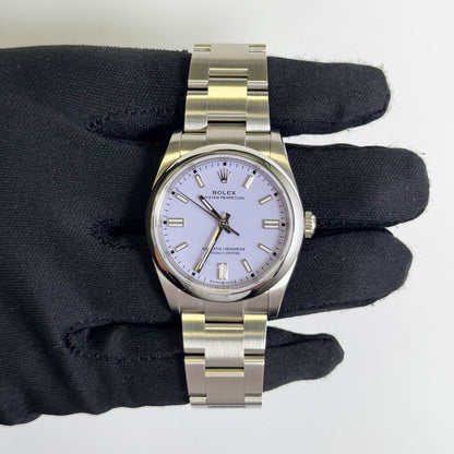 Rolex Oyster Perpetual 36mm Lavender Dial Watch Ref# 126000 - Happy Jewelers Fine Jewelry Lifetime Warranty