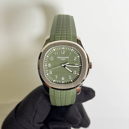 Patek Philippe Aquanaut 42mm Green Dial Watch Ref# 5168G-010