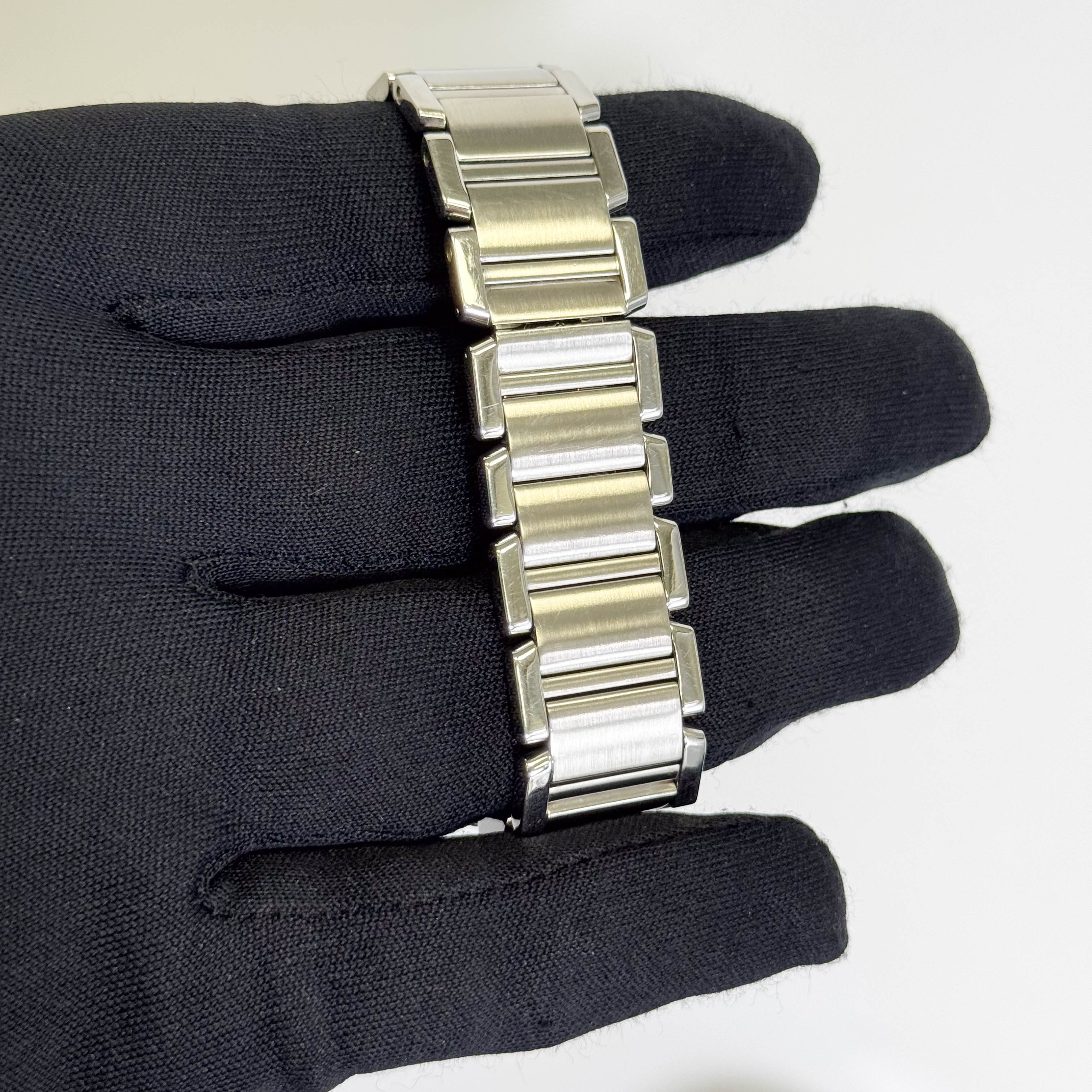 Cartier Tank Stainless Steel 25mm White/Ivory Dial Watch Ref# W51011Q3 - Happy Jewelers Fine Jewelry Lifetime Warranty