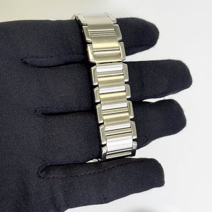 Cartier Tank Stainless Steel 25mm White/Ivory Dial Watch Ref# W51011Q3 - Happy Jewelers Fine Jewelry Lifetime Warranty