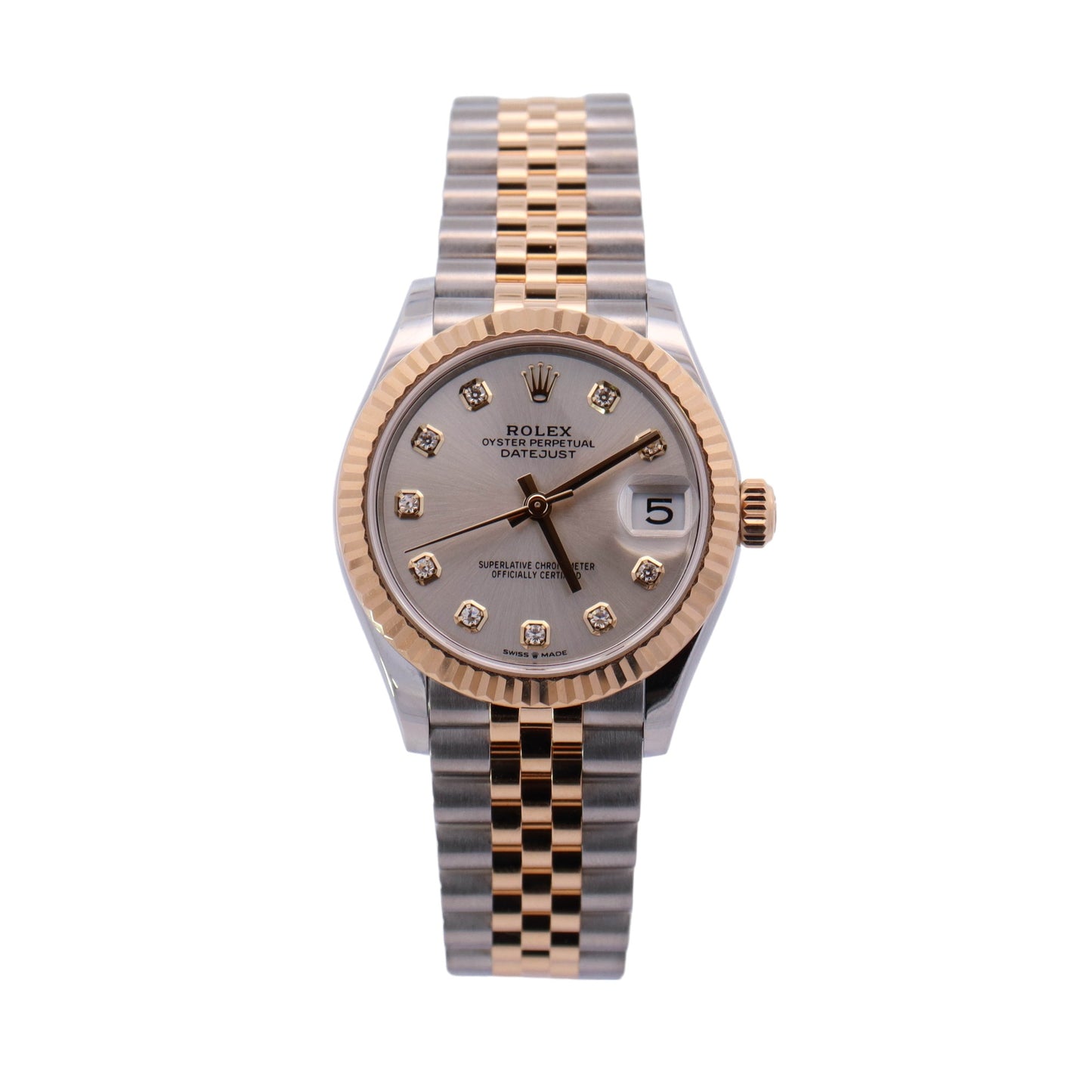 Rolex Datejust Yellow Gold and Stainless Stee 31mml Champagne Diamond Dial Watch Reference# 278273 - Happy Jewelers Fine Jewelry Lifetime Warranty