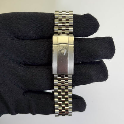 Rolex Datejust 36mm Blue Fluted Motif Diamond Dial Watch Ref# 126234