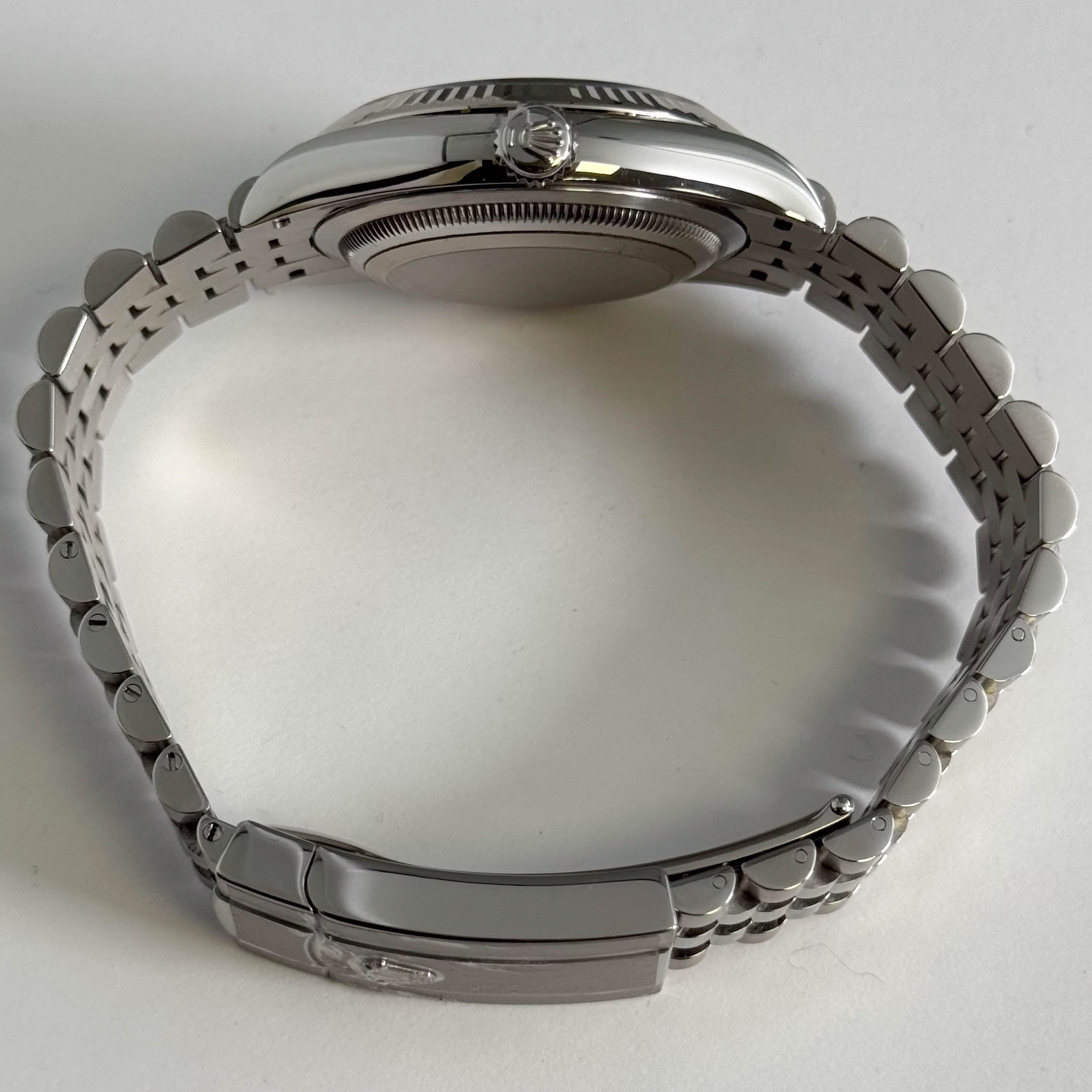 Rolex Datejust 36mm Blue Fluted Motif Diamond Dial Watch Ref# 126234